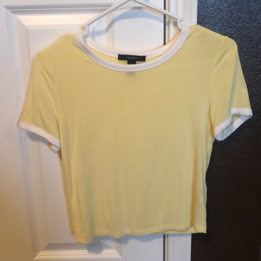 Forever 21 Yellow crop top